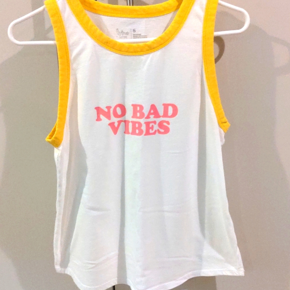 "No Bad Vibes" Tank Top | Size:S